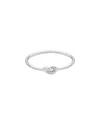 Adornia Silver Dainty Knot Ring In Silver