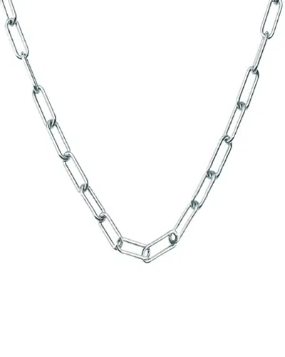Adornia Silver Paperclip Chain Necklace