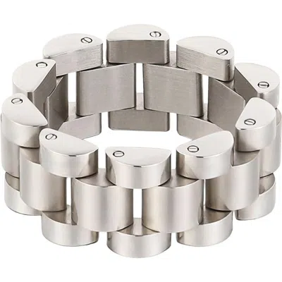 Adornia Silver Plate Link Ring