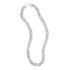 Adornia Silver Plated 10" 8mm Crystal Curb Chain Anklet Silver In Beige