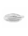 Adornia Sterling Silver Plated 2-layer Omega Chain Bacelet
