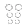 Adornia Set Of 3 Huggie Hoop Earrings In Silver