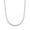 Adornia Silver Crystal 3mm Tennis Chain Necklace In Metallic