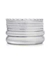Adornia Silver Plated 8-bangle Bracelet Set In Metallic