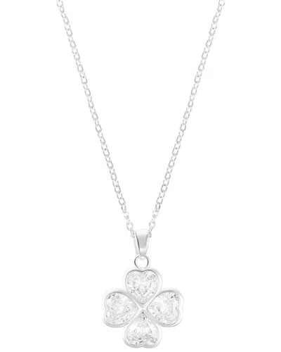 ADORNIA ADORNIA SILVER PLATED ADJUSTABLE HEART NECKLACE