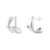 Adornia Sculpted Hoop Earrings In Silver