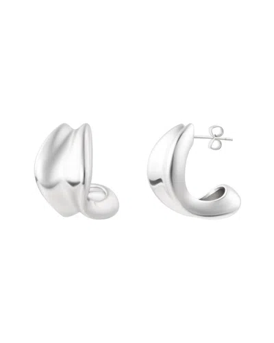 Adornia Silver Plated Chunky Hoops In Neutral