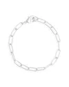 Adornia Tarnish Resistant Silver Plated Chunky Paper Clip Chain Bracelet