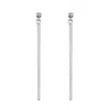 ADORNIA SILVER PLATED CRYSTAL LINEAR DROP EARRINGS