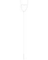 Adornia Sterling Silver Plated Adjustable Cz Heart Y-necklace