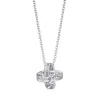 Adornia Cubic Zirconia Braided Knot Pendant Necklace In Metallic
