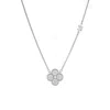 Adornia Cubic Zirconia Clover Pendant Necklace In Silver