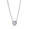 Adornia Cubic Zirconia Halo Heart Pendant Necklace In Metallic