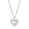 Adornia Cubic Zirconia Heart Pendant Necklace In Metallic