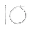 Adornia Silver Plated Cz Infinity Hoop Earrings In Silver