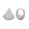Adornia Cubic Zirconia Purse Huggie Hoop Earrings In Metallic
