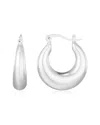 Adornia Silver Plated Domed Hoop Earrings