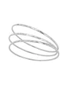 Adornia Set Of 3 Hammered 14k Gold Plated Bangle Bracelets