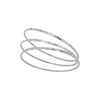 Adornia Set Of 3 Hammered 14k Gold Plated Bangle Bracelets In Silver