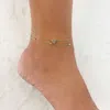 Adornia Silver Plated Heart Adjustable Anklet Set In Metallic