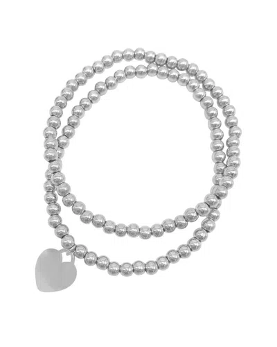 ADORNIA ADORNIA SILVER PLATED HEART BRACELET