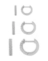 Adornia Silver Plated Huggie Hoop Earring Pack