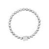Adornia Silver Plated Initial Cube Stretch Bracelet In Multi