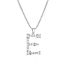 Adornia Silver Plated Mixed Stone Crystal Initial Necklace