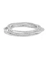 Adornia Silver-plated Multi Stretch Crystal Bracelet Set In Silver