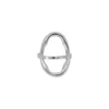 Adornia Silver Plated Open Hammered Oval Ring In Silver