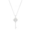 Adornia Silver Plated Pave Clover Key Pendant Necklace In Silver