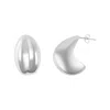 Adornia Silver Plated Puff Hoop Earrings In Silver