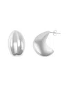Adornia Silver Plated Puff Hoop Earrings