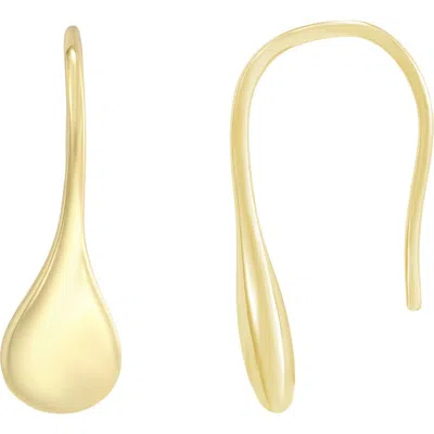Adornia Silver Plated Teardrop Threader Earrings In Gold