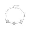 Adornia Silver Plated White Mother Of Pearl Flower Bracelet