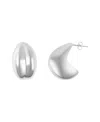 Adornia Silver Plated Puff Hoop Earrings In Silver