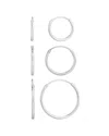 Adornia Silver Set Of 3 Endless Hoop Earrings
