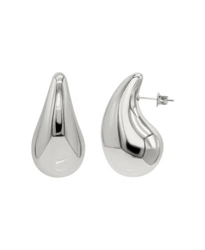 ADORNIA SILVER TARNISH RESISTANT TEARDROP SCULPTURAL STUD EARRINGS