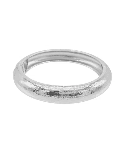 ADORNIA SILVER TEXTURIZED BANGLE