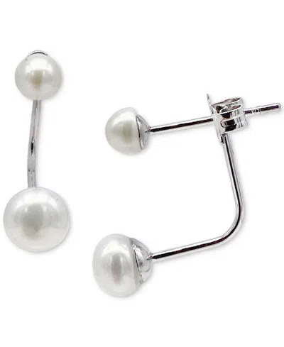 Adornia Silver-tone Freshwater Pearl (4-6mm) Jacket Earrings