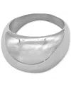 Adornia Water Resistant 14k Gold Plated Dome Ring In Silver