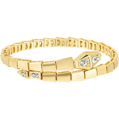 Adornia Snake Wrap Cuff In Gold