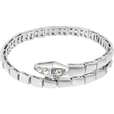 Adornia Snake Wrap Cuff In Silver