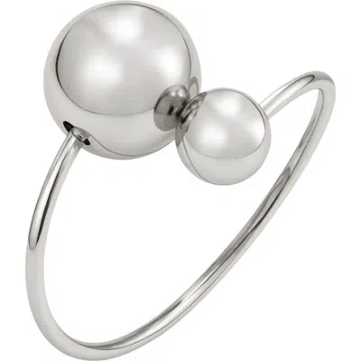 Adornia Sphere Open Ring In Silver