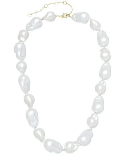 Adornia Spring2 14k Faux-pearl Necklace In White