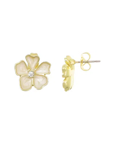 Adornia Gold Plated Pearlescent Stud Earrings