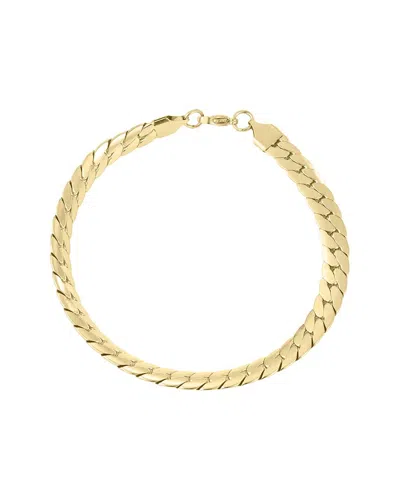 Adornia Tarnish Resistant 18k Gold Plated Flat Curb Chain Bracelet