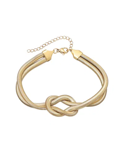 Adornia Tarnish Resistant 18k Gold Plated Knot Bracelet