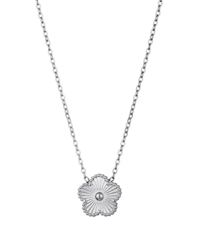 Adornia Stainless Steel 5-leaf Clover Pendant Necklace In Silver