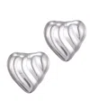 Adornia Silver Plated Heart Statement Stud Earrings